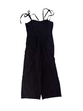 OLD NAVY *NEW* Cami Top Shirred Jumpsuit in Black Jack Size Large Womens Cotton